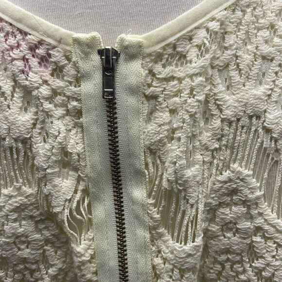 Pookie & Sebastian lace crochet fringe coastal cowgirl top shirt M - Picture 5 of 8